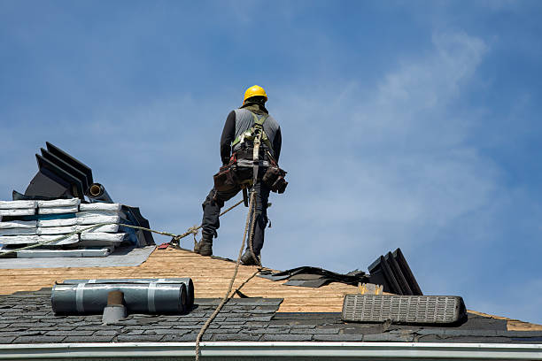 Professional Gutter Installation technician working in South Sutton, NH